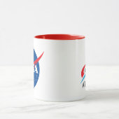 Mug Logo NASA Artemis Comète Rouge/Blanc (Centre)