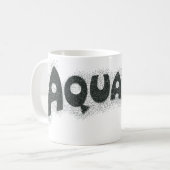 Mug Logo noir Aquaman Grunge (Devant gauche)