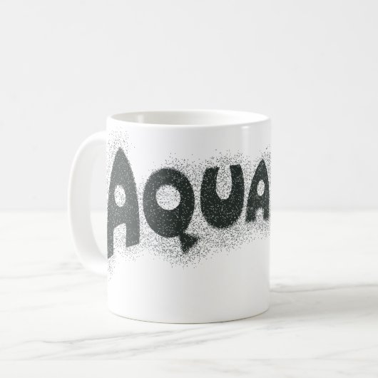 Mug Logo noir Aquaman Grunge (Devant gauche)
