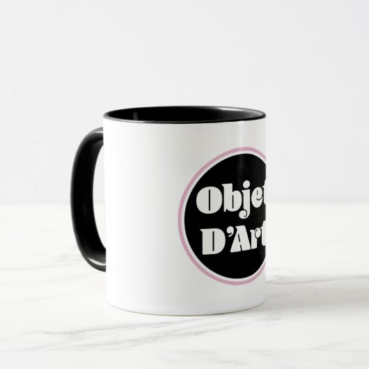 Mug Logo Objet D'Art : Code QR numérisé (Devant gauche)