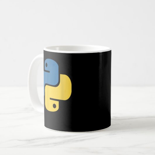 Mug Logo officiel Python pour développeurs (Devant gauche)