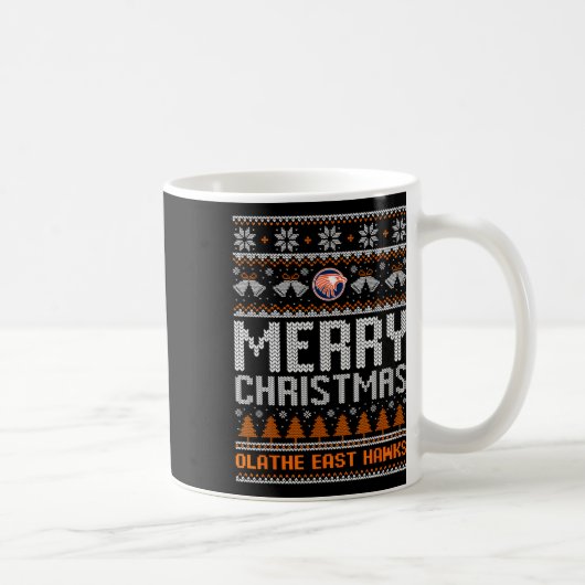 Mug Logo Olathe East Hawks Joyeux Noël Douleur moche (Droite)