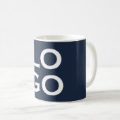 Mug Logo ou image personnalisée sur Navy Blue (Devant droit)