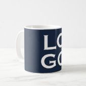 Mug Logo ou image personnalisée sur Navy Blue (Devant gauche)