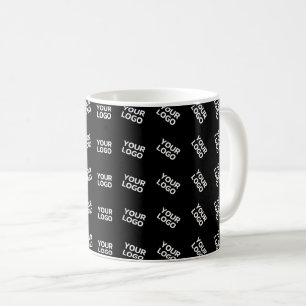Mug Logo ou motif d'image unique Noir (modifiable)