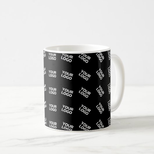 Mug Logo ou motif d'image unique | Noir (modifiable) (Devant droit)