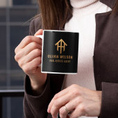 Mug Logo personnalisé Agent immobilier Gold & Black Ch