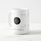 Mug Logo personnalisé marque d'entreprise texte person (Devant gauche)