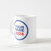 Mug Logo politique personnalisé (conception Biden) (Devant gauche)