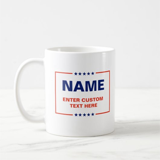 Mug Logo politique personnalisé (Trump Design) (Gauche)