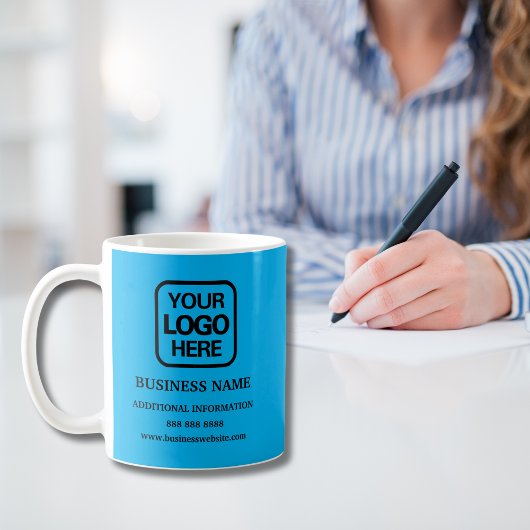 Mug Logo professionnel bleu clair