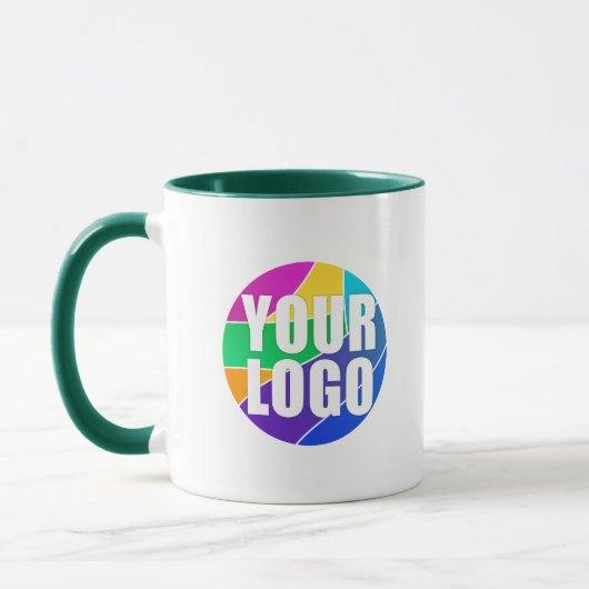 Mug Logo promotionnel pour l'entreprise, vert (Gauche)