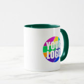 Mug Logo promotionnel pour l'entreprise, vert (Devant droit)