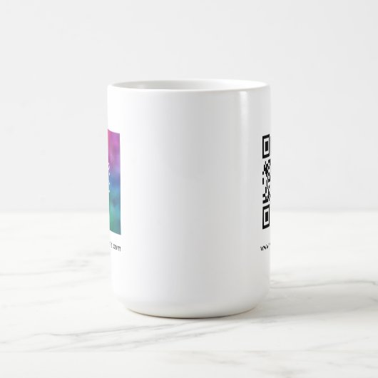Mug Logo QR Code Scan Me Modern Elegant Simple (Centre)