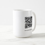 Mug Logo QR Code Scan Me Modern Elegant Simple (Devant droit)