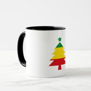 Mug Logo Rasta Rouge Jaune Vert Arbre de Noël