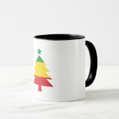 Mug Logo Rasta Rouge Jaune Vert Arbre de Noël (Devant droit)