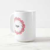 Mug Logo Red Wreath Vacances d'affaires (Devant gauche)
