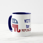 Mug Logo républicain d'éléphant (Devant gauche)