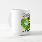 Mug Logo rétro de Playa Balandra Mexique (Devant gauche)