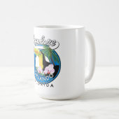 Mug Logo rétro pour explorer Orlando Floride. (Devant droit)