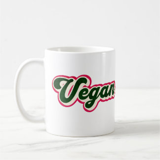 Mug Logo Retro Vintage Vegan Graphic
