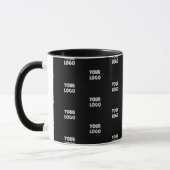 Mug Logo simple à répéter | Noir (Gauche)