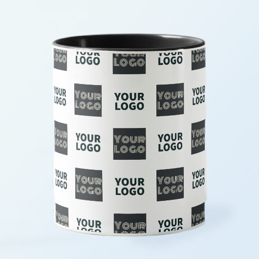 Mug Logo simple à répétition 2 | Blanc