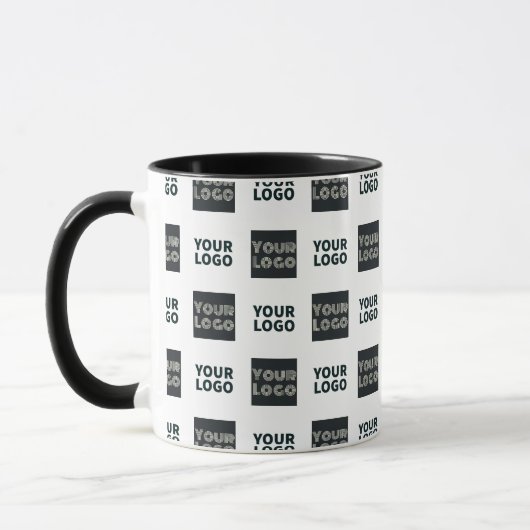 Mug Logo simple à répétition 2 | Blanc (Gauche)