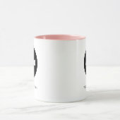 Mug Logo simple et marque commerciale texte rose pâle (Centre)
