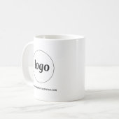 Mug Logo simple et promotion de l'entreprise textuelle (Devant gauche)