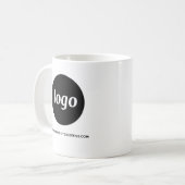 Mug Logo simple et promotion de l'entreprise textuelle (Devant gauche)