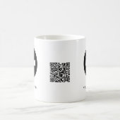 Mug Logo simple QR Code et texte commercial (Centre)