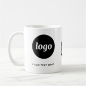 Mug Logo simple QR Code et texte commercial (Gauche)