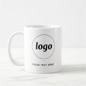 Mug Logo simple QR Code et texte commercial (Gauche)