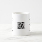 Mug Logo simple QR Code et texte commercial (Centre)