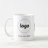 Mug Logo simple QR Code et texte commercial (Gauche)