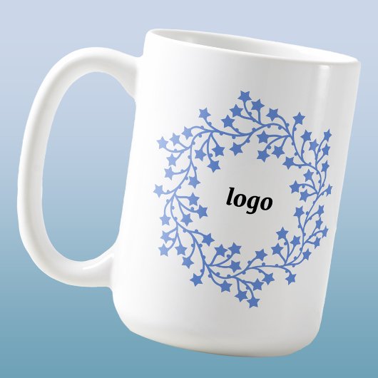 Mug Logo Star Wreath Business Holiday