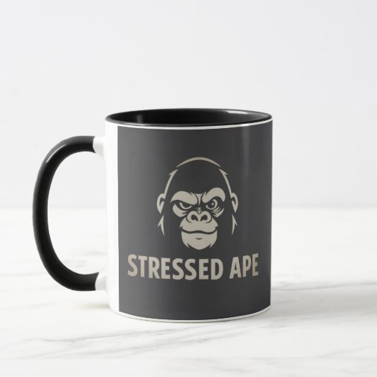 Mug Logo Stressed Ape Studios N&B (Gauche)