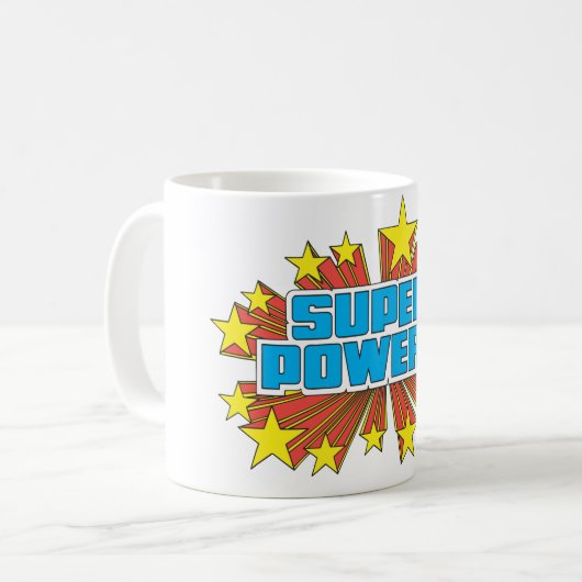 Mug Logo Super Powers™ bleu (Devant gauche)