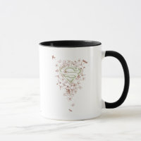 Logo Supergirl Green Floral