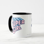 Mug Logo Supergirl rose et bleu (Devant gauche)
