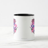 Mug Logo Supergirl rose et violet Grunge (Centre)