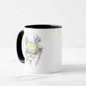Mug Logo Superman de la poitrine esquissée (Devant gauche)