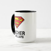 Mug Logo Superman personnalisé de l'enseignant (Devant gauche)