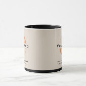 Mug Logo sur Ligh Tan + Black Text Company Business Mu (Centre)