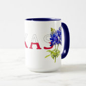 Mug Logo Texas avec Bluebonnets (Devant droit)