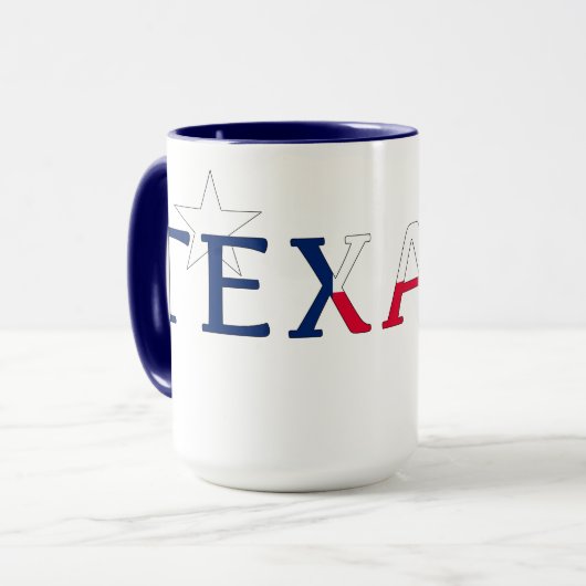 Mug Logo Texas avec Bluebonnets (Devant gauche)
