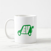 Mug Logo vert d'icône du véhicule électrique EV - (Gauche)