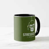 Mug Logo vert du studio Stressed Ape (Devant droit)